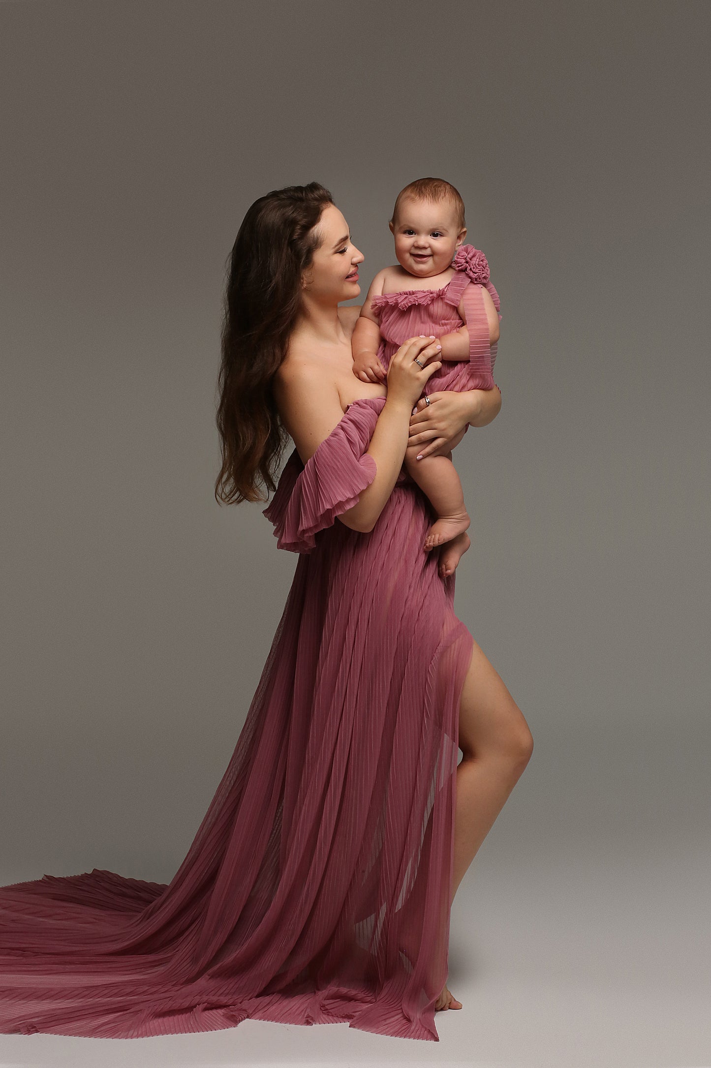 Kids “Vivian” bodysuit Dusty rose