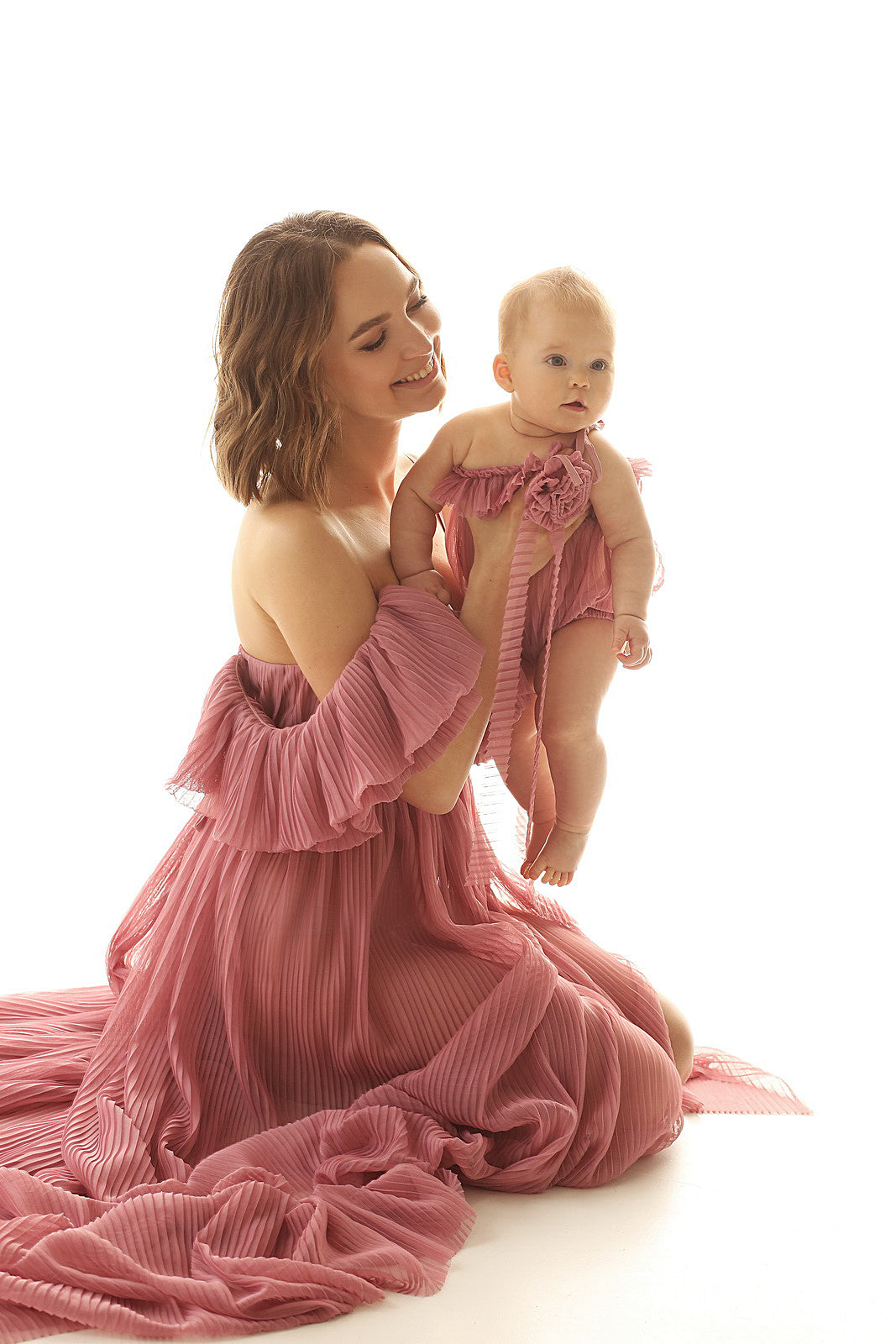 Kids “Vivian” bodysuit Dusty rose